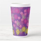 Lacy Lotus Paarse Latte Mok (Voorkant)