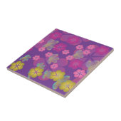 Lacy Lotus Paarse Tegeltje (Zijkant)
