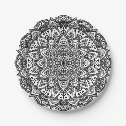 Lacy Mandala Paper-Borden Papieren Bordje (Voorkant)