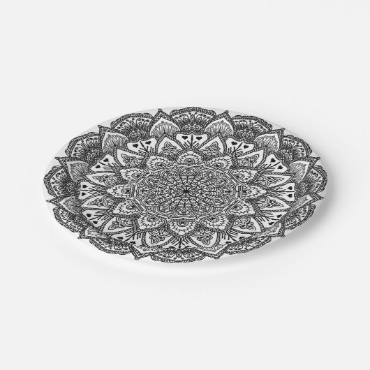 Lacy Mandala Paper-Borden Papieren Bordje (Gekanteld)