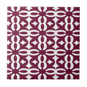 Lacy Maroon Victoriaans afdrukken Tegeltje