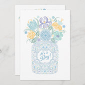 Lacy Mason Baby shower Het is een Boy Invitation Kaart (Voorkant / Achterkant)