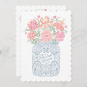 Lacy Mason Jar Bridal Shower Kaart (Voorkant / Achterkant)