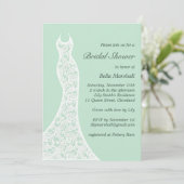 Lacy Mint Bridal Shower Kaart (Staand voorkant)