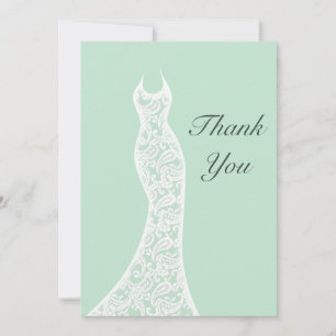 Lacy Mint Hartelijk dank Bedankkaart