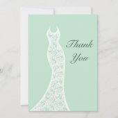 Lacy Mint Hartelijk dank Bedankkaart (Voorkant)