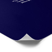 Lacy Navy Blue & Silver 43-tabel Poster (Hoek)