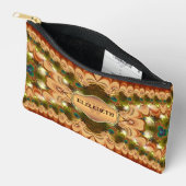 Lacy Peacock Ruffles Aangepaste Naam Tassen (Open)