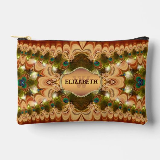 Lacy Peacock Ruffles Aangepaste Naam Tassen (Voorkant)