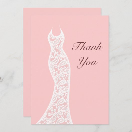 Lacy Pink Bedankt (Voorkant / Achterkant)