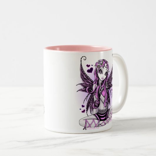 Lacy Pink Fairy Valentijnsdag Mok (Voorkant rechts)