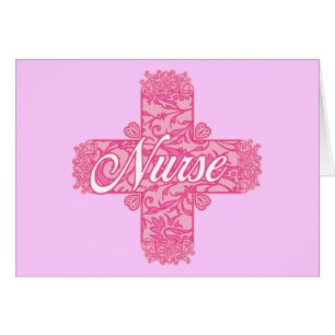 Lacy Pink Nurse Cross