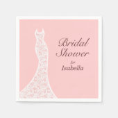 Lacy Pink Vrijgezellenfeest servet (Voorkant)