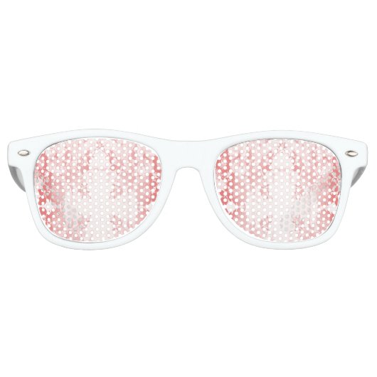 Lacy roze bloemen retro zonnebril (Voorkant)