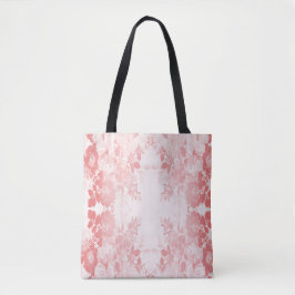 Lacy roze bloemen tote bag