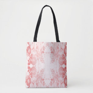 Lacy roze bloemen tote bag