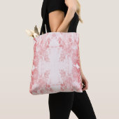 Lacy roze bloemen tote bag (Dichtbij)
