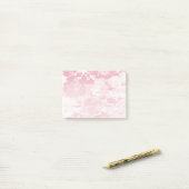 Lacy roze flower post-it® notes (Op bureau)