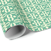 Lacy Seafoam Green Victoriaans Print Cadeaupapier (Rol Hoek)
