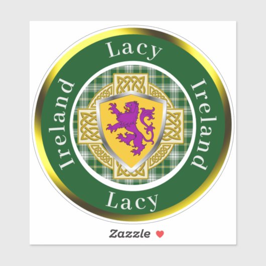 Lacy Shield & Celtic Cross gepersonaliseerd Sticker (Vel)