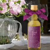 Lacy Silver Cassis Magenta Weddenschap Hartelijk d Wijn Etiket