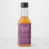 Lacy Silver Cassis Paars Weddenschap Hartelijk dan Likeurfles Etiket (Voorkant)