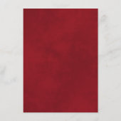 Lacy Silver Red Calligraphy White Wedding Details Informatiekaartje (Achterkant)