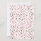 Lacy Teacup Baby shower Roze Tea Party Uitnodiging (Achterkant)