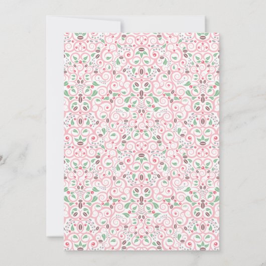 Lacy Teacup Baby shower Roze Tea Party Uitnodiging (Achterkant)