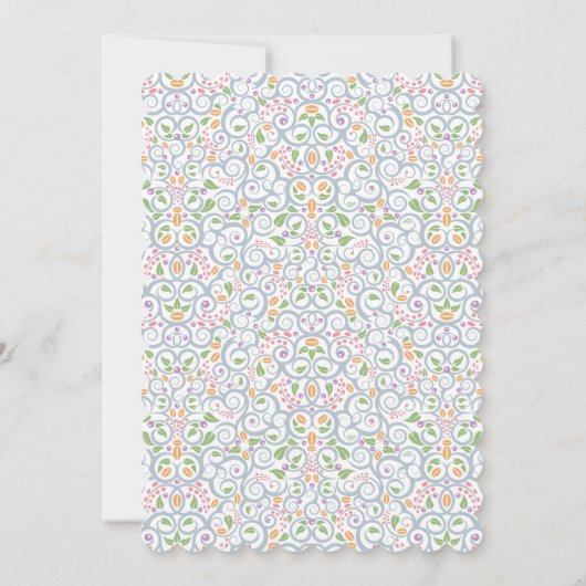 Lacy Teacup Vrijgezellenfeest Tea Party Invitation Kaart (Achterkant)