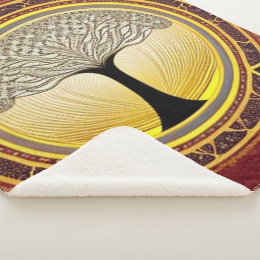 Lacy Tree of Life Sherpa Deken (3/4)