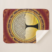 Lacy Tree of Life Sherpa Deken (Voorkant (horizontaal))