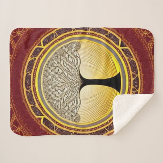 Lacy Tree of Life Sherpa Deken (Voorkant (horizontaal))