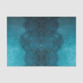 Lacy Turquoise Grunge Decoupage Tissuepapier (Voorkant)