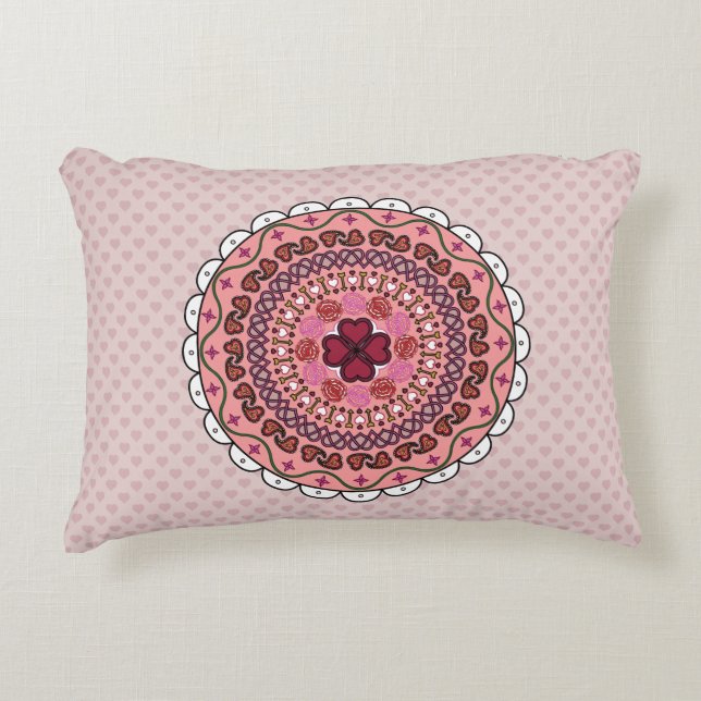 Lacy Valentijnsdag Accent Pillow Decoratief Kussen (Voorkant)