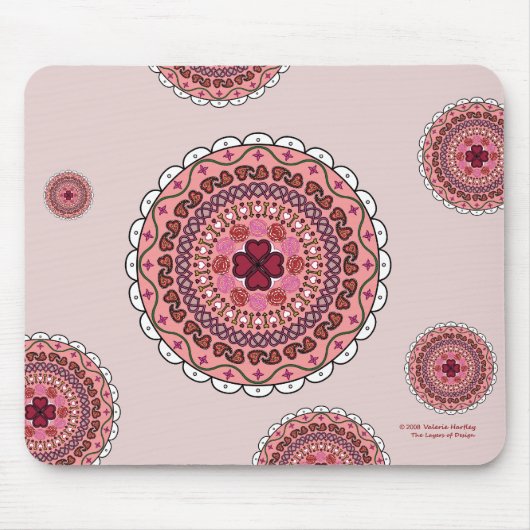 Lacy Valentijnsdag-muismat Muismat (Voorkant)