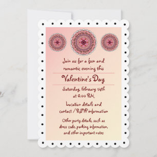 Lacy Valentijnsdag Party Invitation Kaart