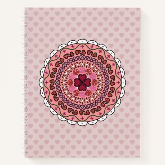Lacy Valentijnsdag Spiral Notitieboek (Voorkant)