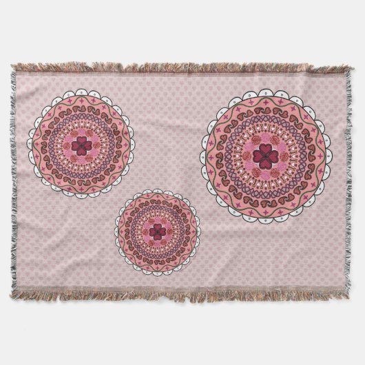Lacy Valentijnsdag Throw Blanket Deken (Voorkant)