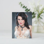 Lacy White Lingerie Briefkaart (Staand voorkant)