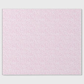 Lacy White Pattern of Leaves op Bord Fondant Pink Cadeaupapier (Vlak)