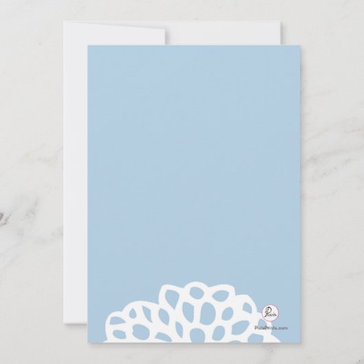 Lacy White Religious Invitation Kaart (Achterkant)