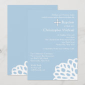 Lacy White Religious Invitation Kaart (Voorkant / Achterkant)