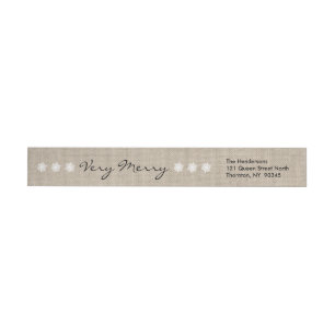 Lacy Winter Holiday Return Label