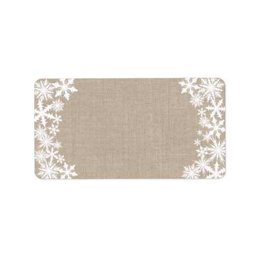 Lacy Winter vakantie adreslabel Etiket (Voorkant)