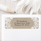 Lacy Winter Vakantie retour adreslabels Etiket (Insitu)