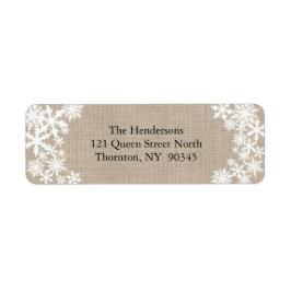 Lacy Winter Vakantie retour adreslabels Etiket