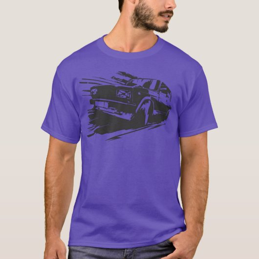 Lada 2105 soviet union zigul old russian car funny t-shirt (Voorkant)