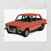 Lada - de Russische Sovjet-auto Briefkaart (Voorkant)