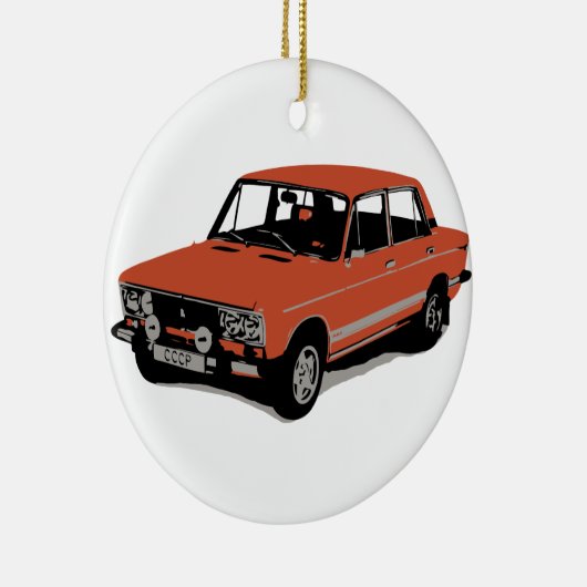 Lada - de Russische Sovjet-auto Keramisch Ornament (Rechts)